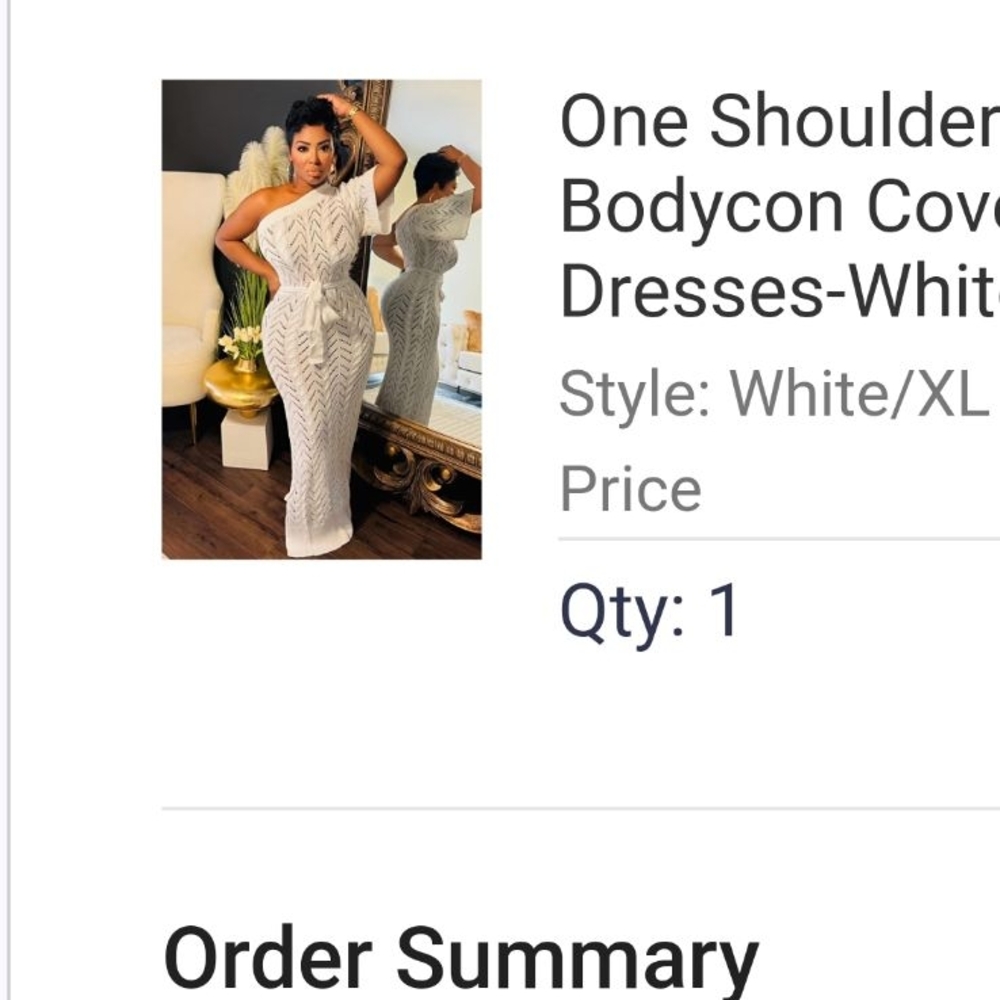 RAGA One Shoulder White Bodycon Dress